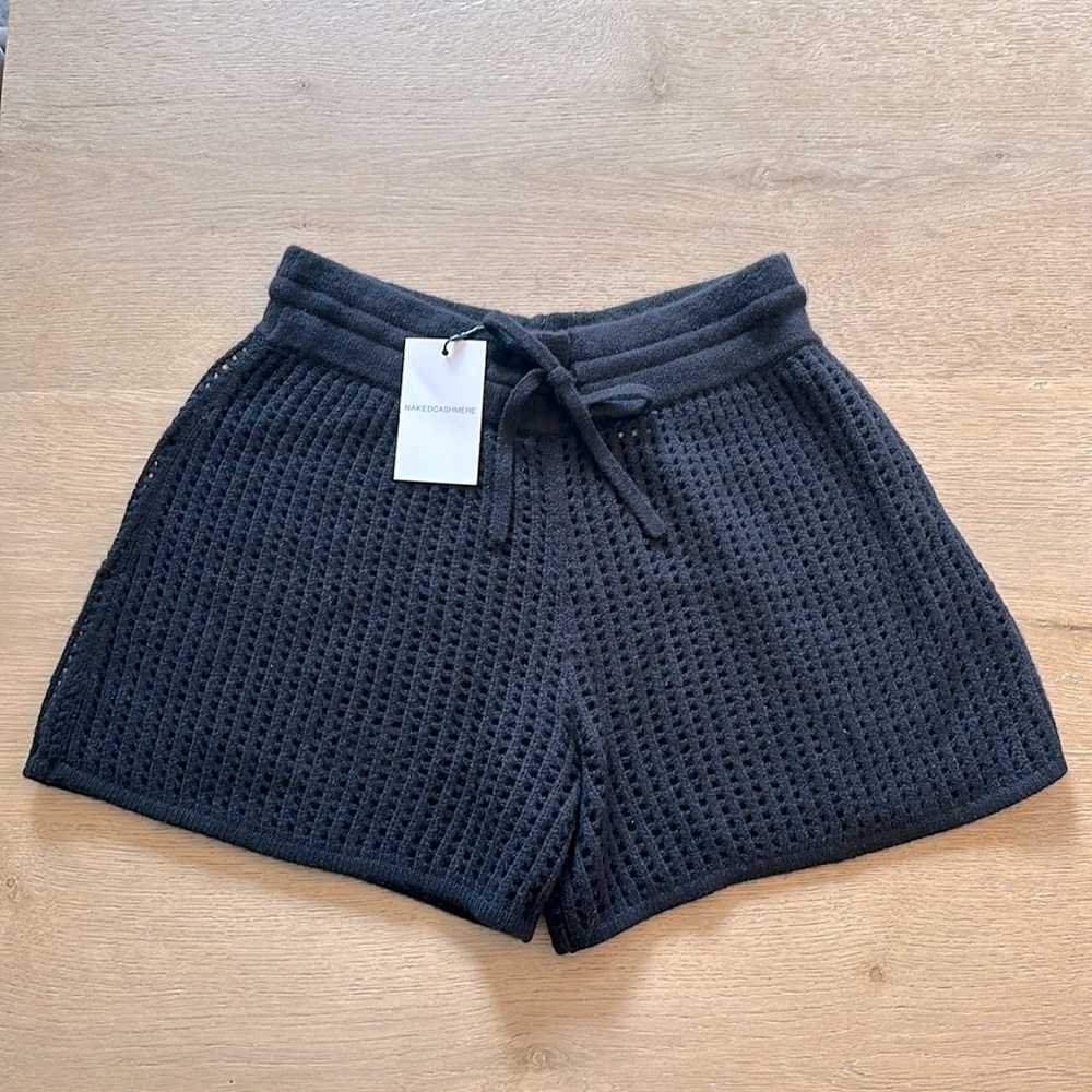 NWT Naked Cashmere Phillipa Crochet Black Shorts